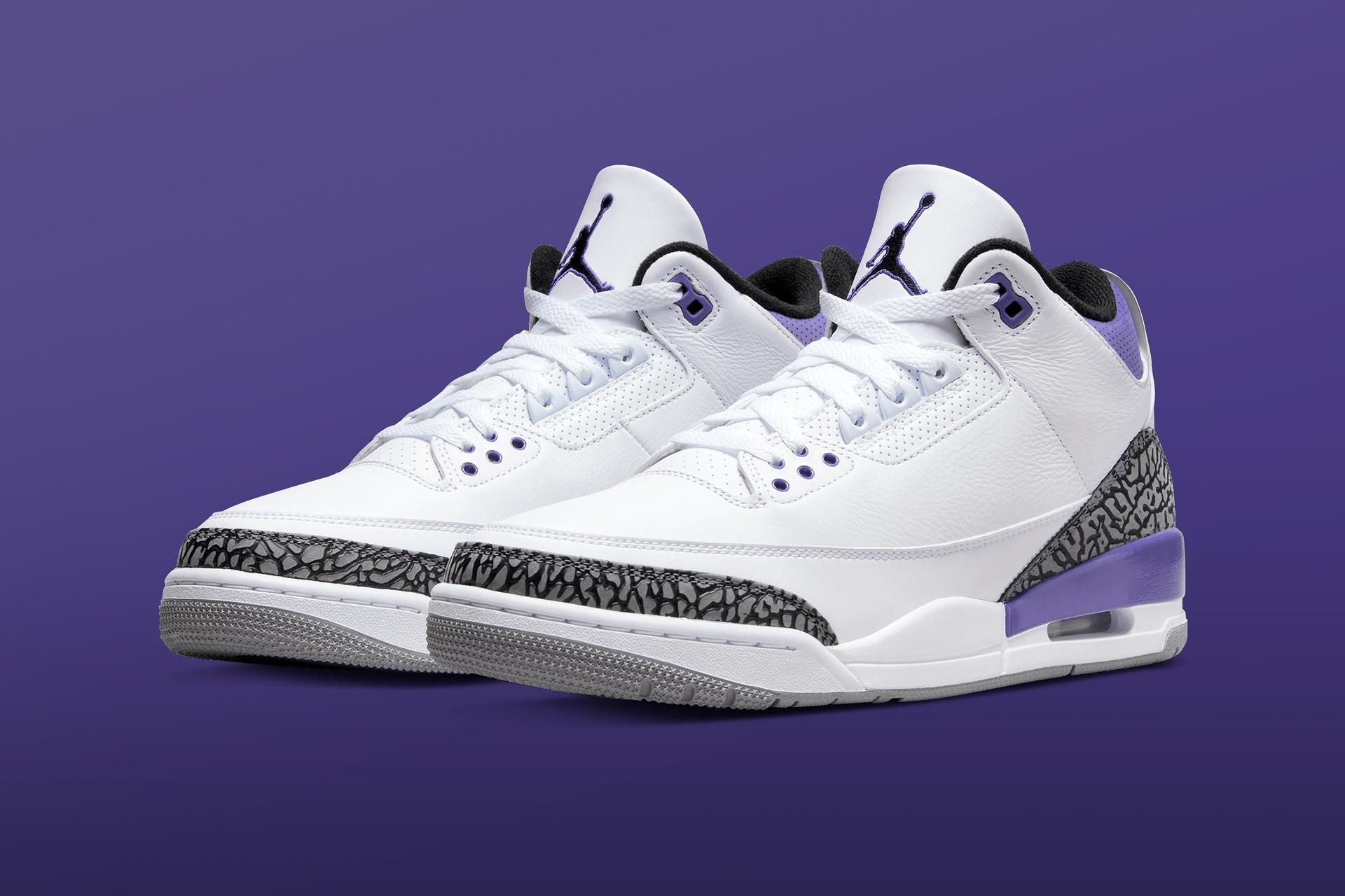 靴 NIKE AIR JORDAN 3 RETRO dark iris AIR JORDAN 3 'DARK IRIS'
